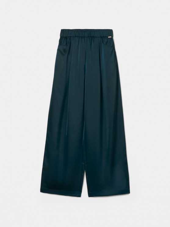 Calas wide leg acetinadas
