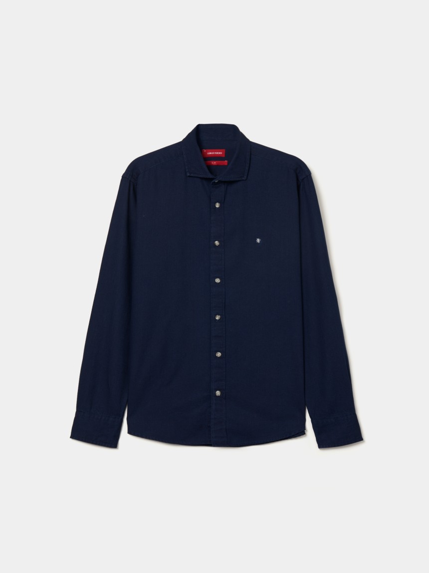 Camisa slim fit de algod�o
