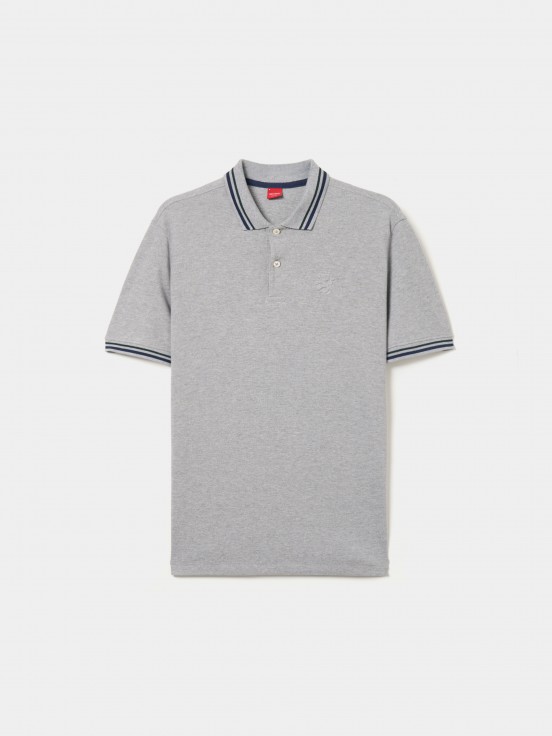 Slim fit pique polo shirt