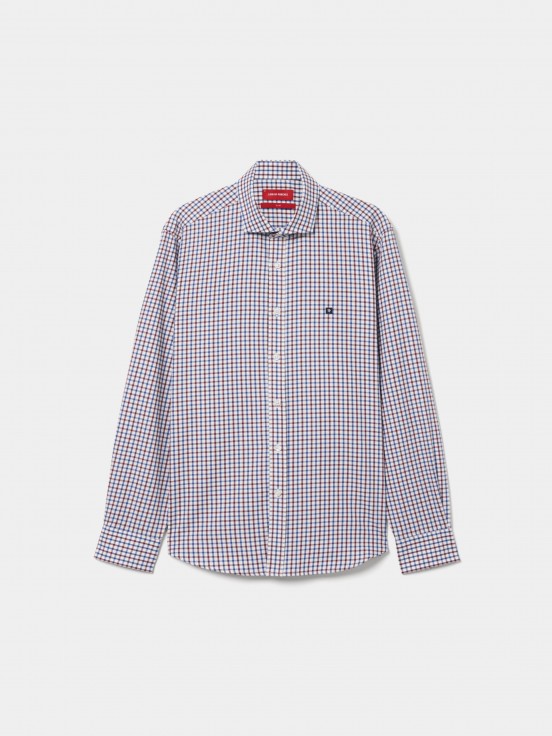 Camisa slim fit quadrados