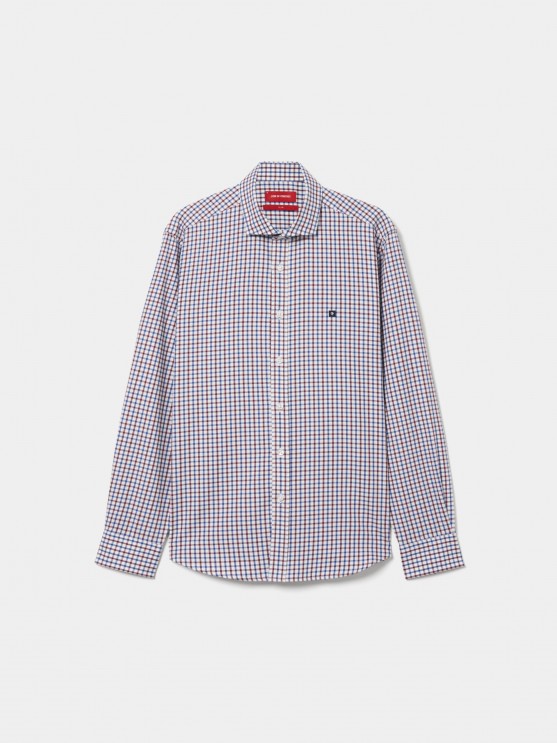 Camisa slim fit quadrados