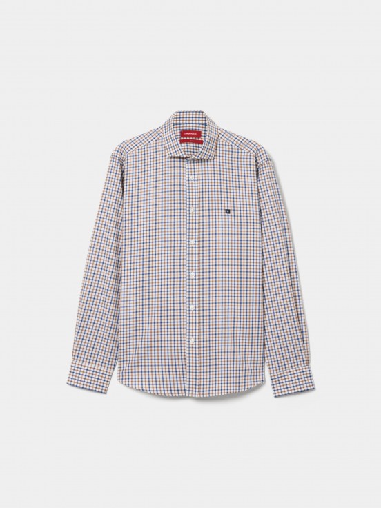 Camisa slim fit quadrados