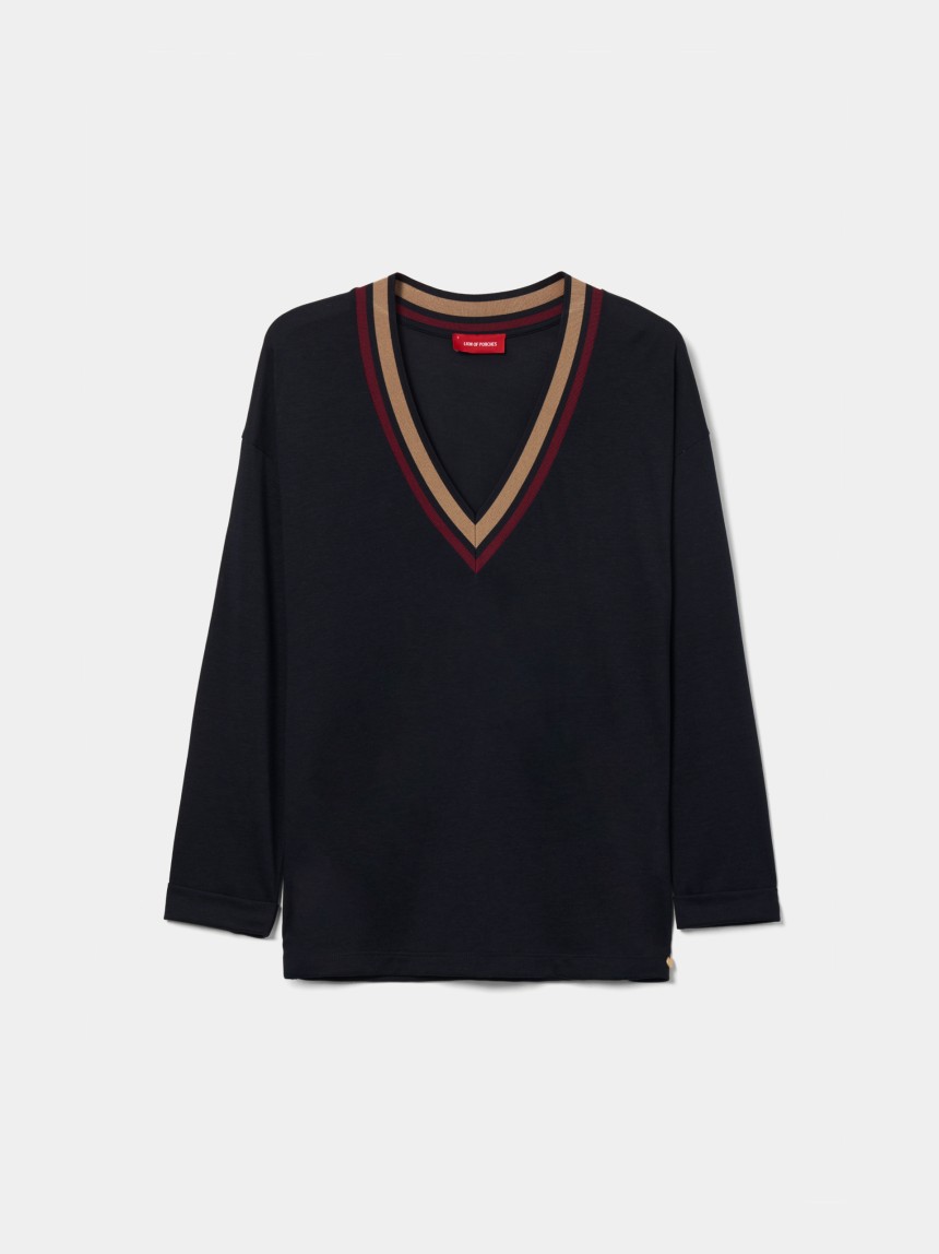 Lyocell and cotton sweater