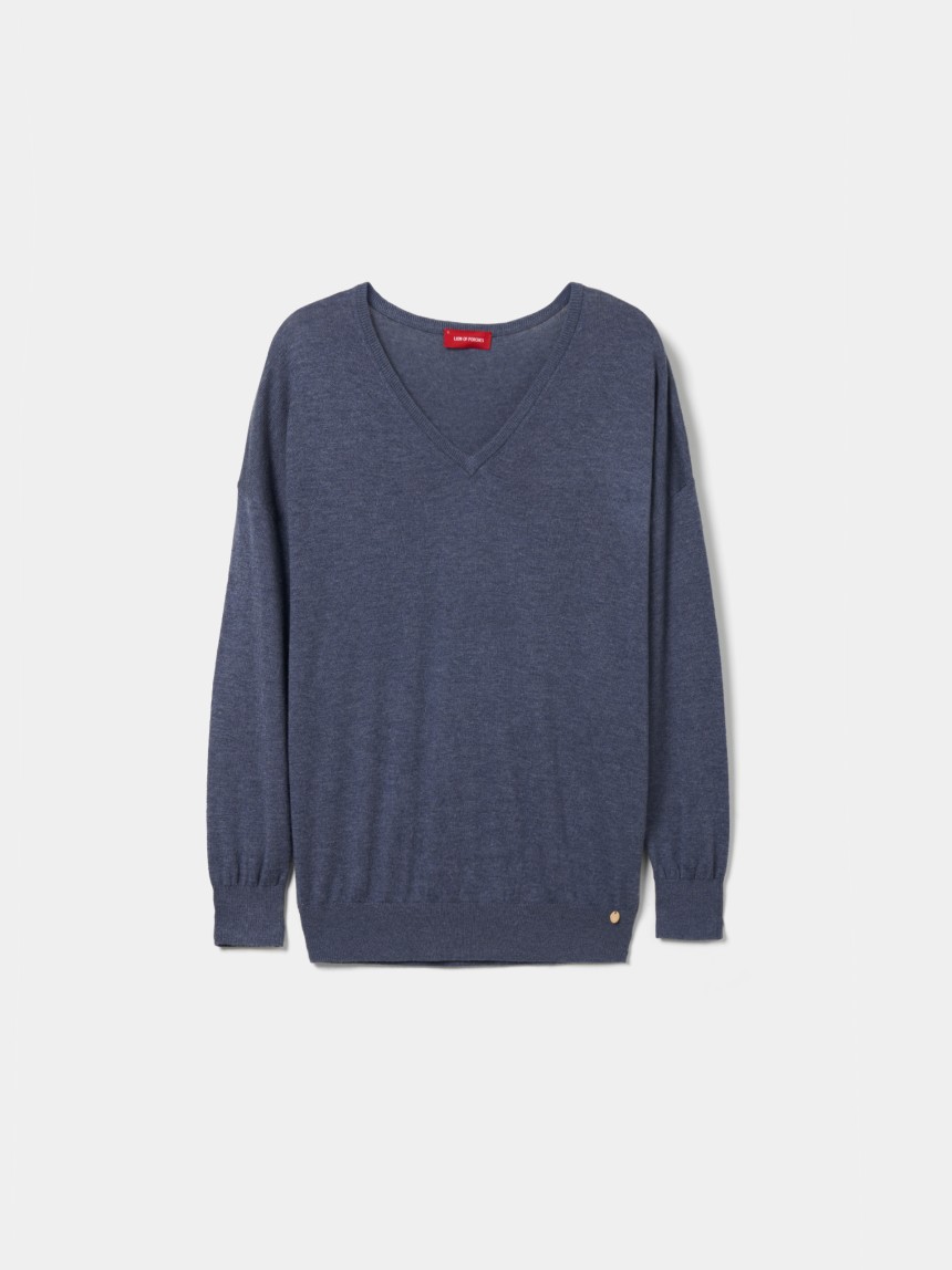 Pullover decote em V