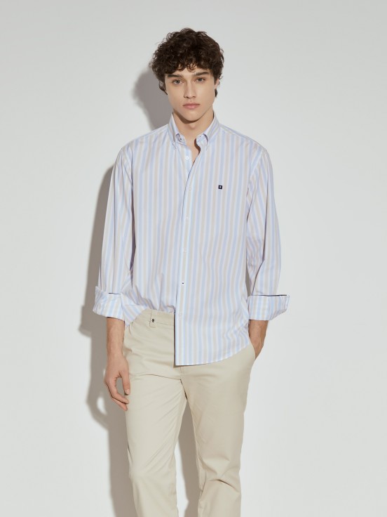 Camisa regular fit s riscas