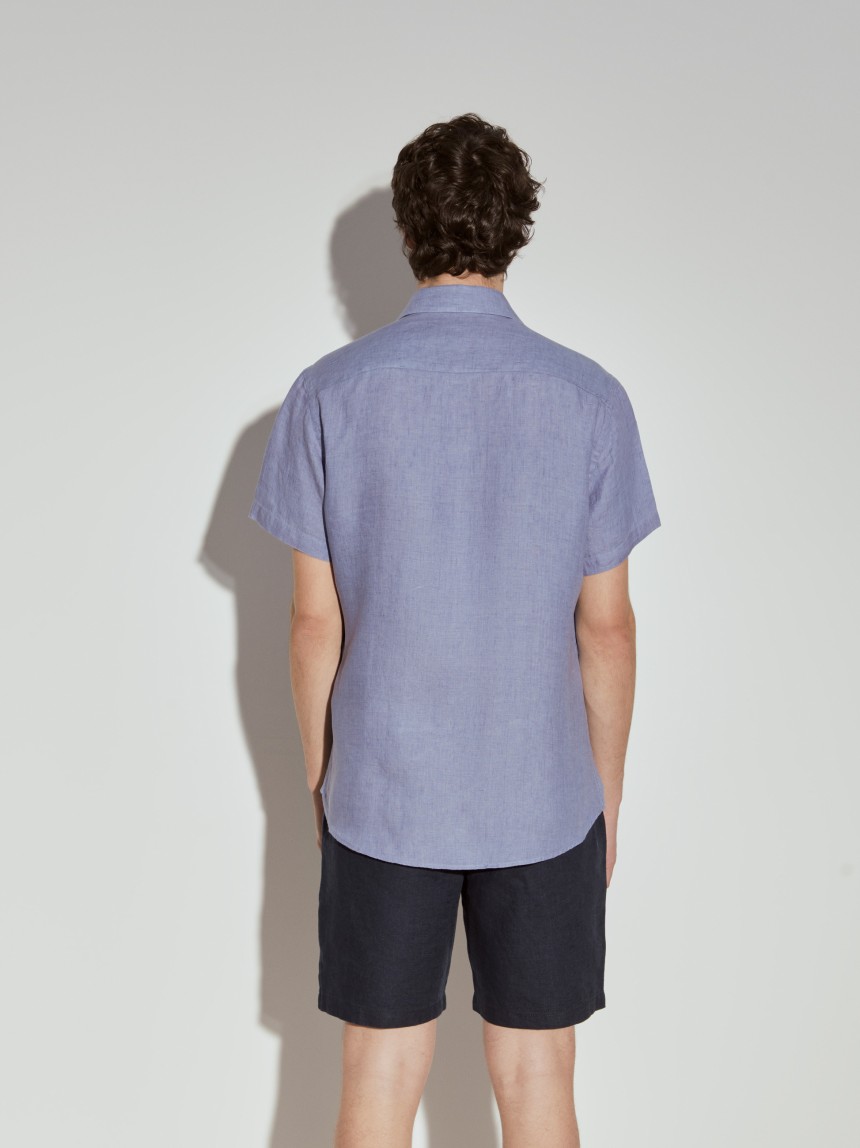 Short sleeve linen shirt