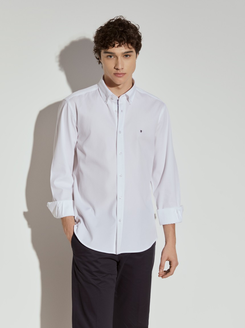 Camisa slim fit de algod�o