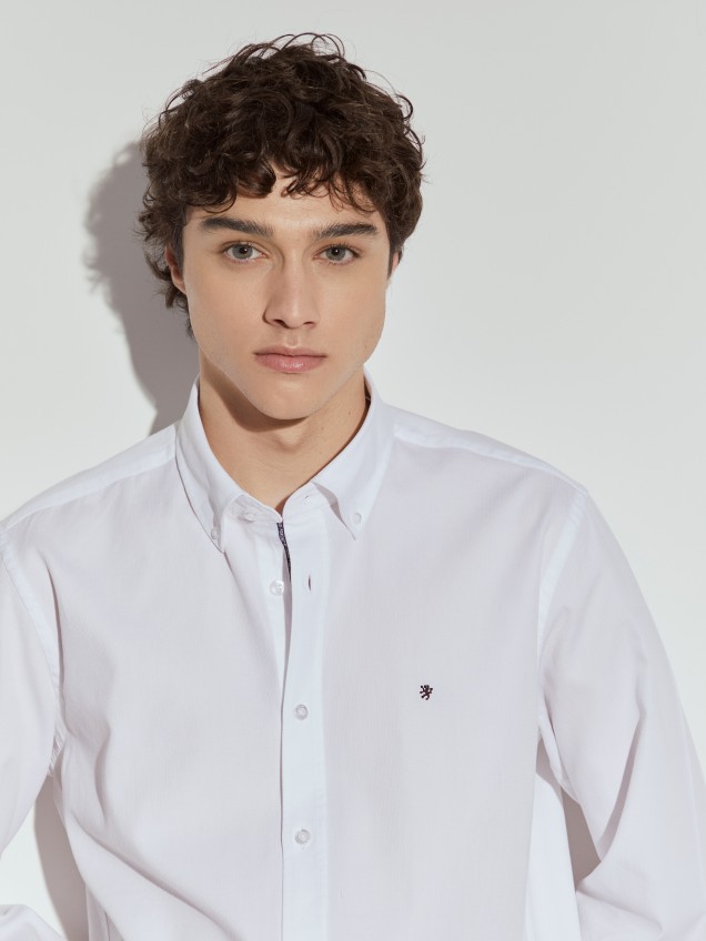Camisa slim fit de algod�o