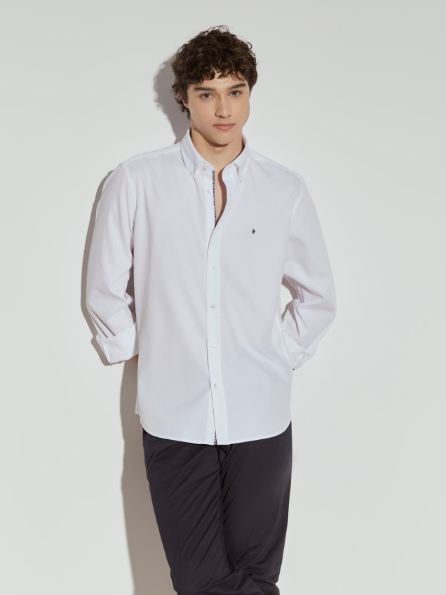 Camisa slim fit de algod�o