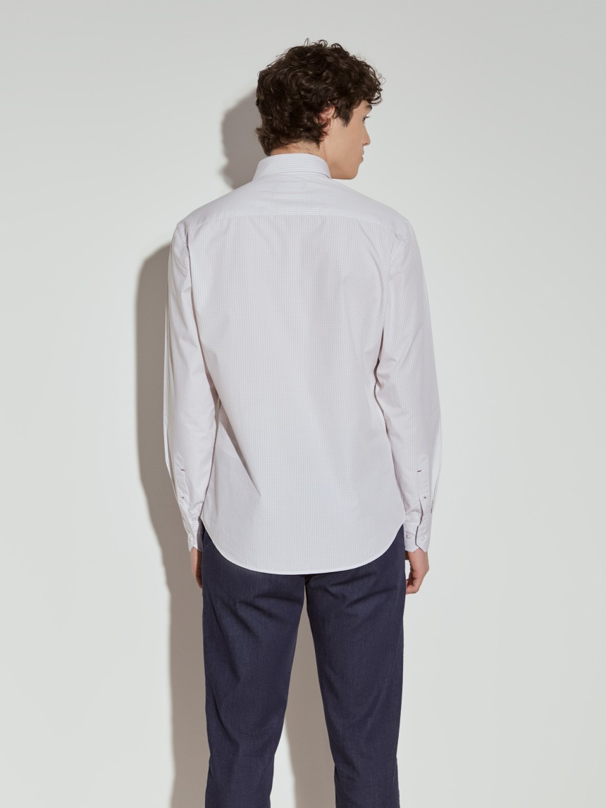 Camisa slim fit quadrados