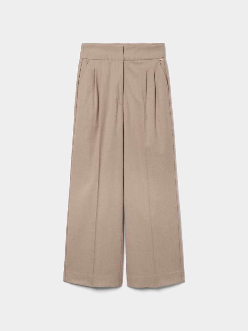 Creased trousers