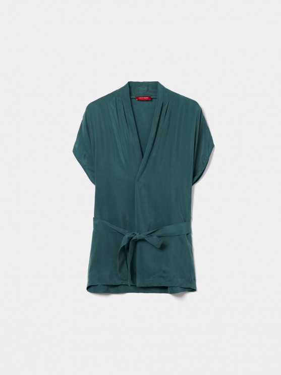 Blusa de cupro