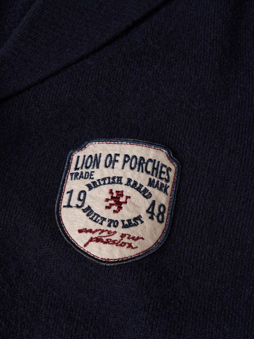 Blazer with embroidered emblem