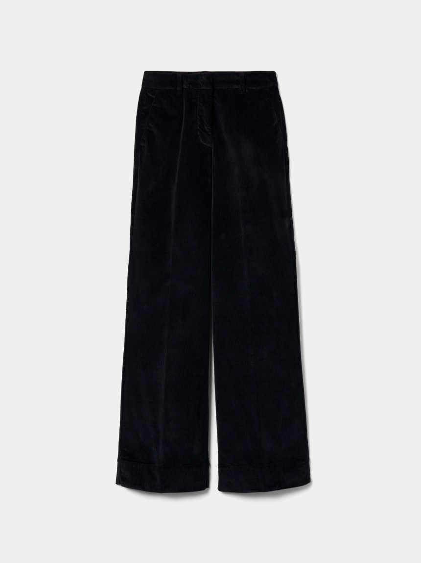 Wide leg corduroy pants