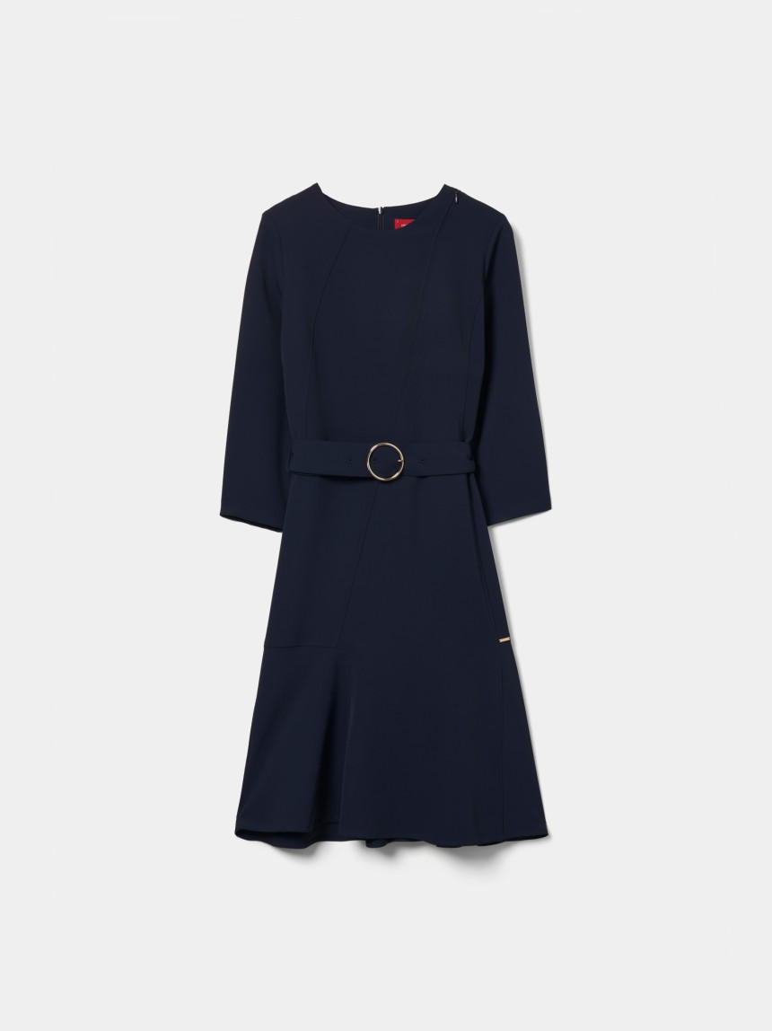Short dress with belt