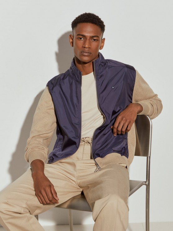 Two-tone combined coat