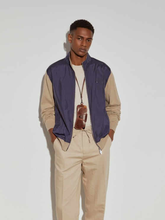 Two-tone combined coat