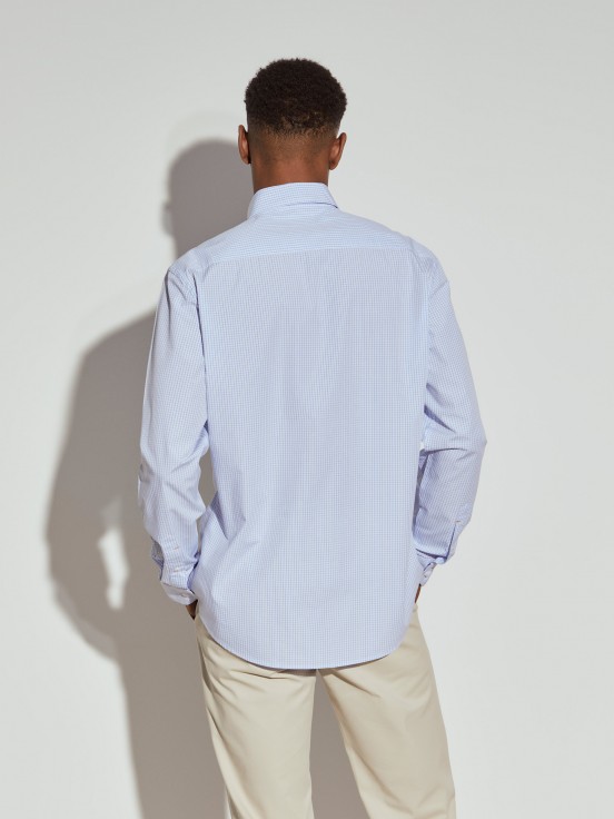 Camisa slim fit quadrados