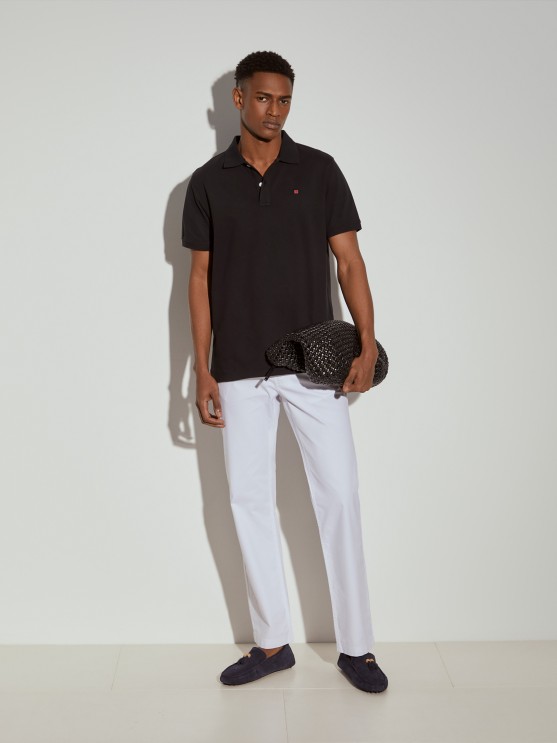 Cotton piqu polo
