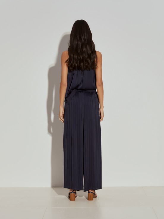 Calas plissadas wide leg