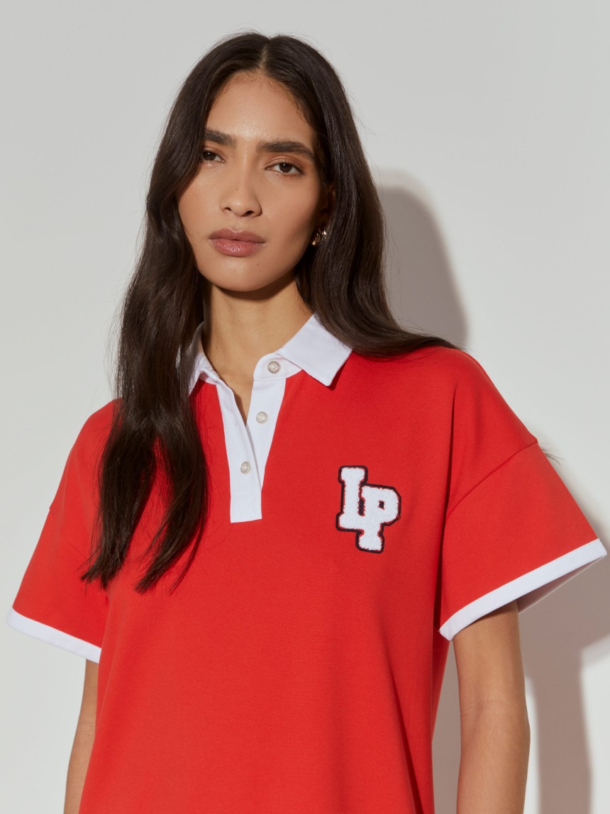 Short sleeve polo dress