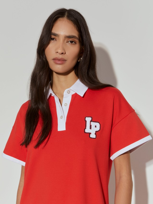 Short sleeve polo dress