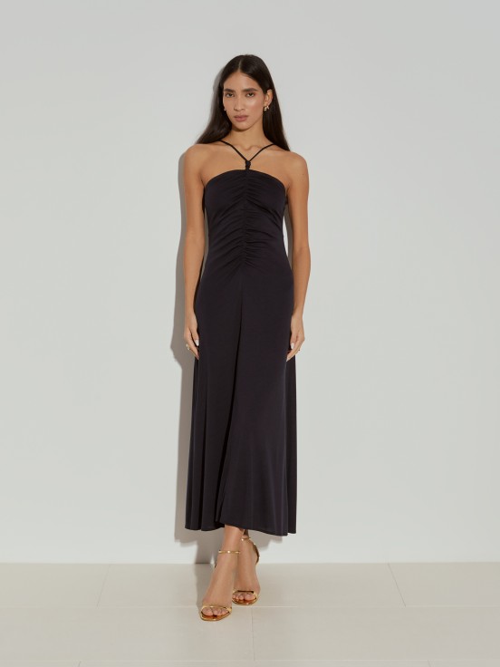 Vestido comprido de malha