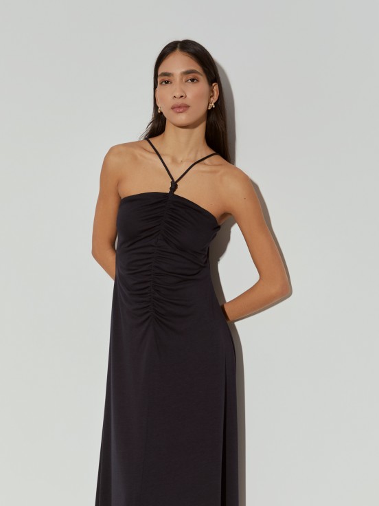 Vestido comprido de malha