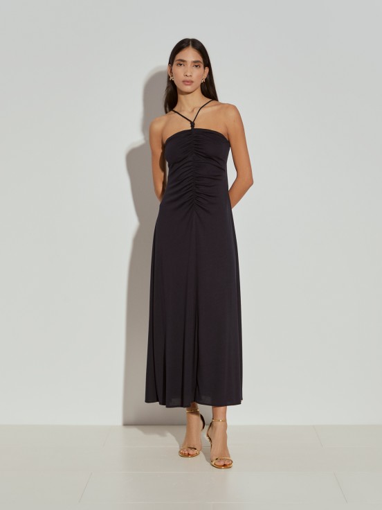 Vestido comprido de malha