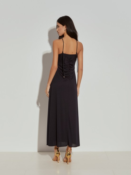 Vestido comprido de malha