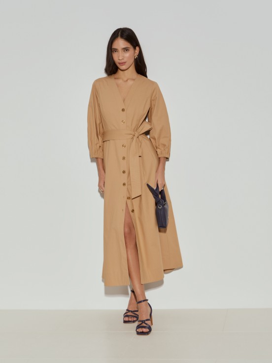 Vestido camisero midi