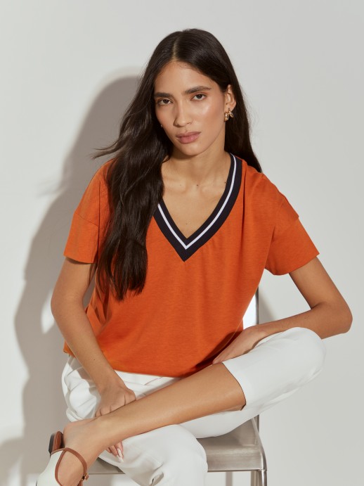 Short sleeve tricolor t-shirt