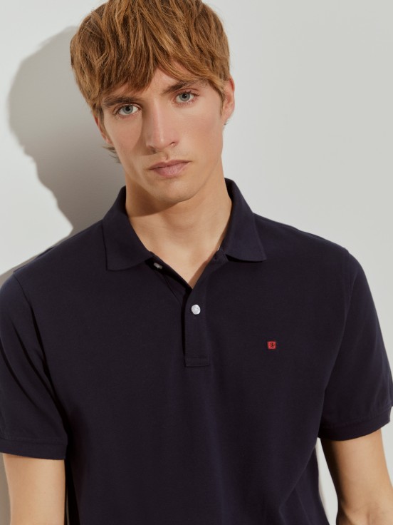 Polo piqu em algodo