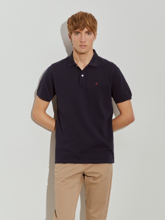 Polo piqu em algodo