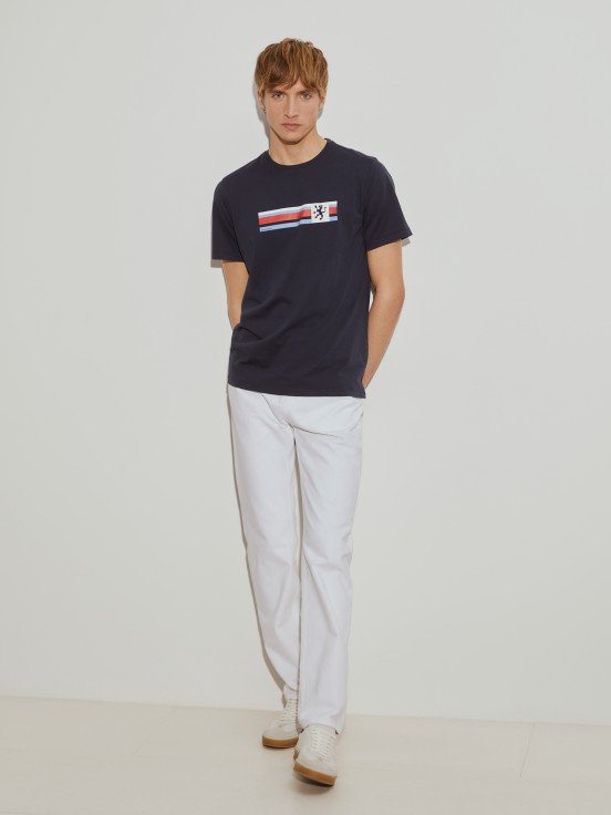 Camiseta de algodn estampada