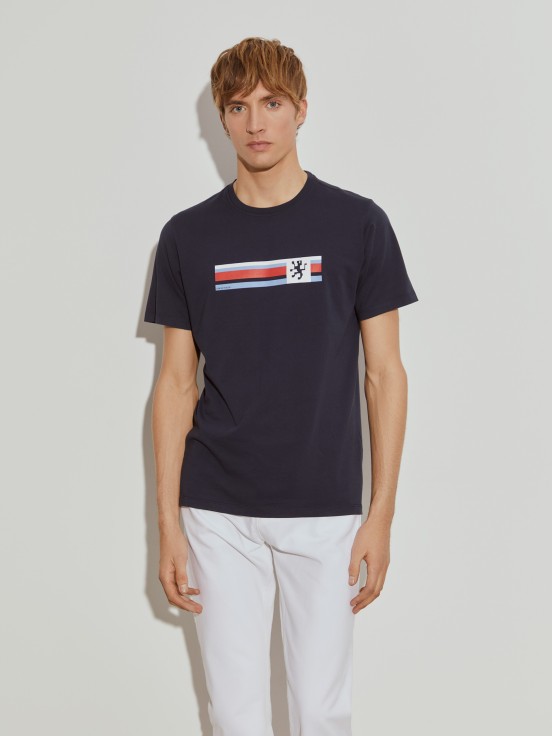 Camiseta de algodn estampada