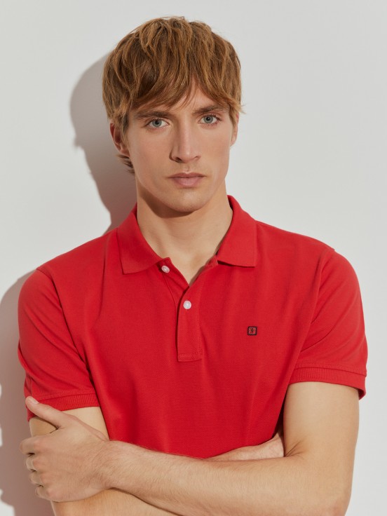 Polo piqu em algodo