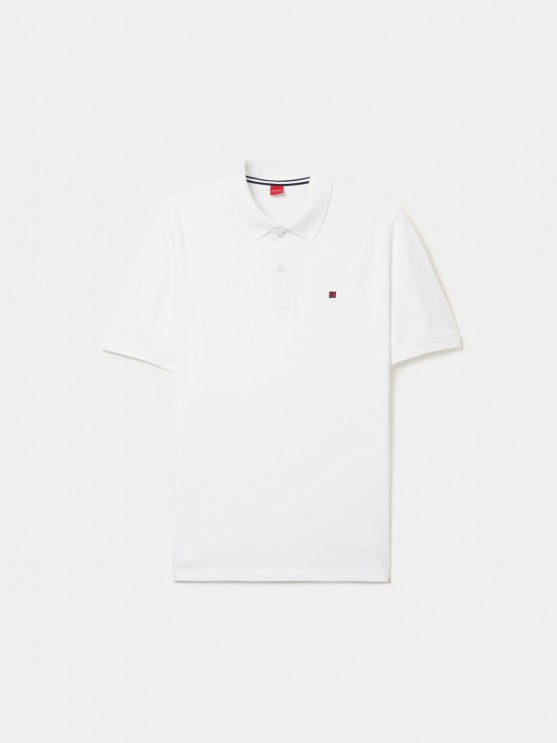 Regular fit piqu polo shirt