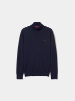 High-neck sweater in wool