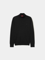 High-neck sweater in wool