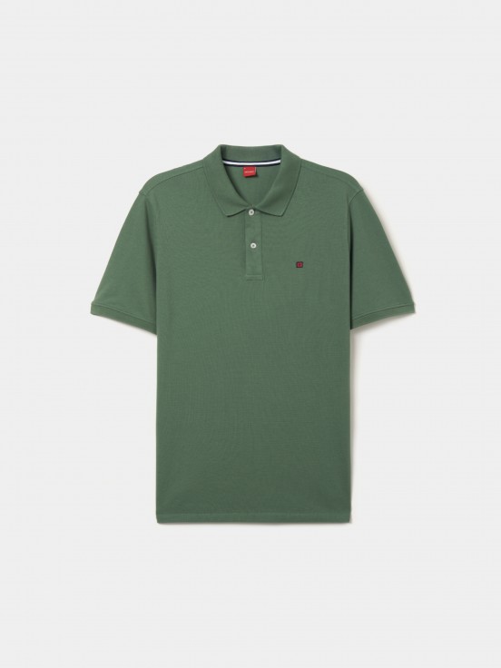 Regular fit piqu polo shirt