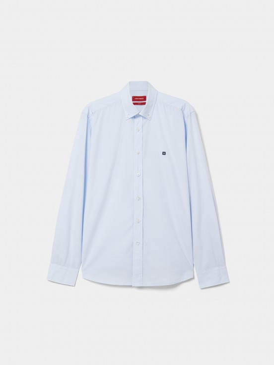 Camisa slim fit de algodo