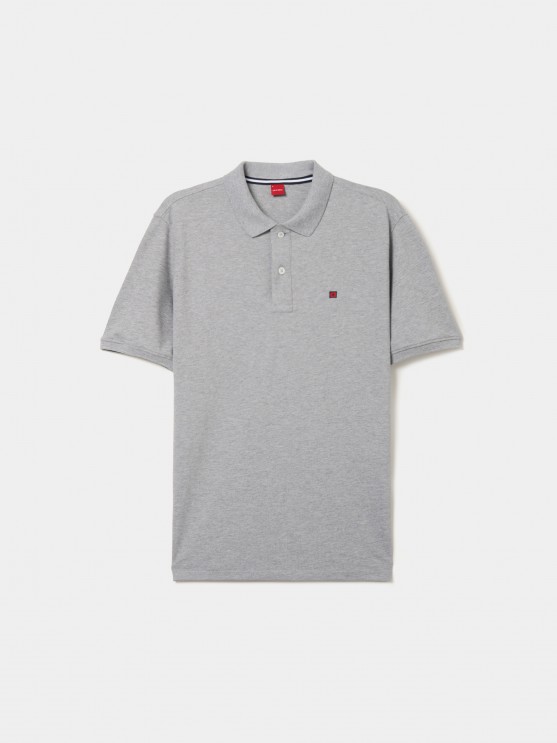 Regular fit piqu polo shirt