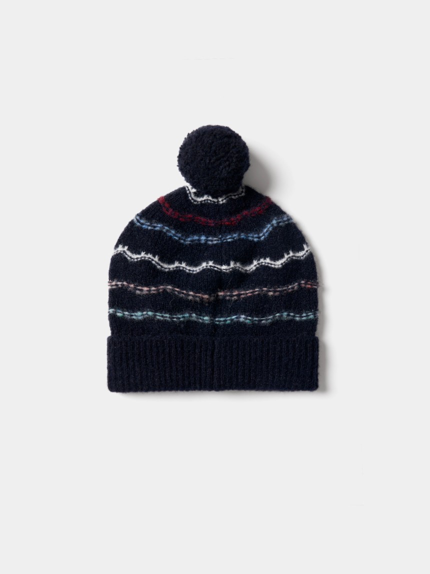 Beanie with pom-pom