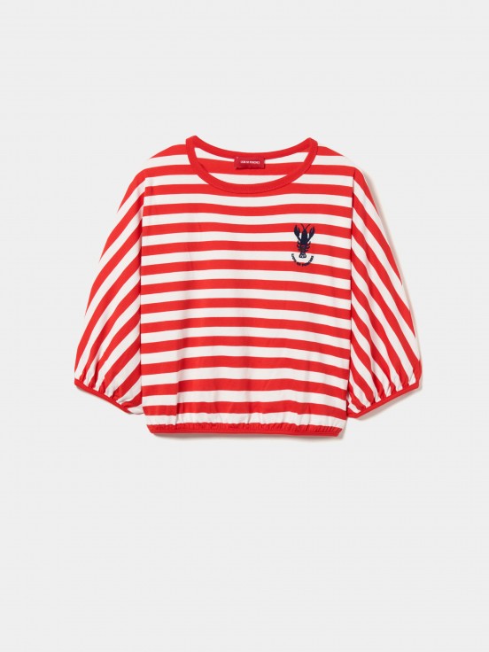 Camiseta corta rayas