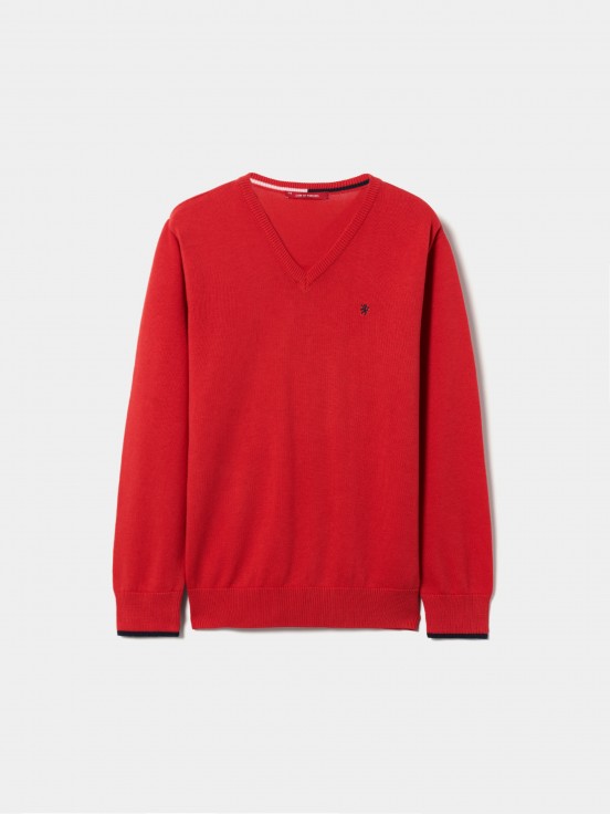 Pullover decote em V