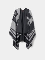Jacquard poncho