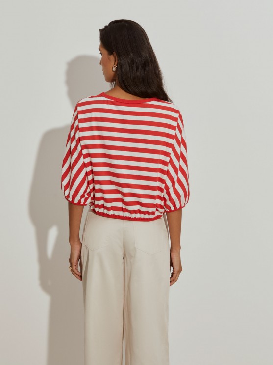 Striped cropped t-shirt