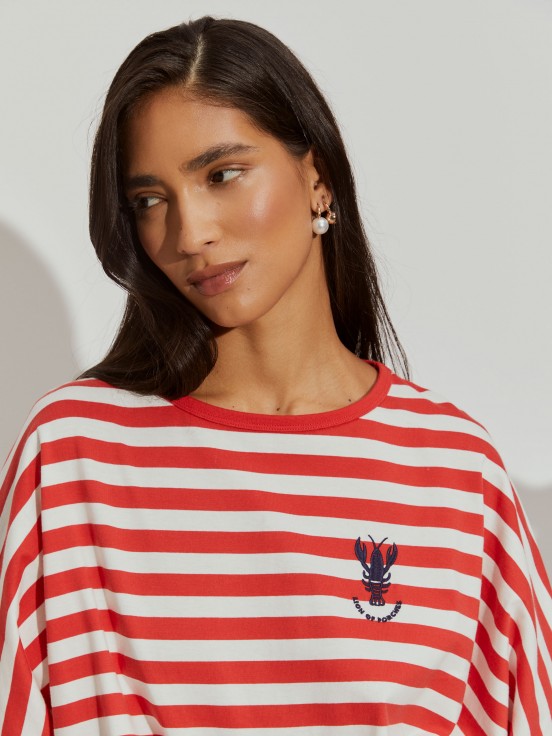 Camiseta corta rayas