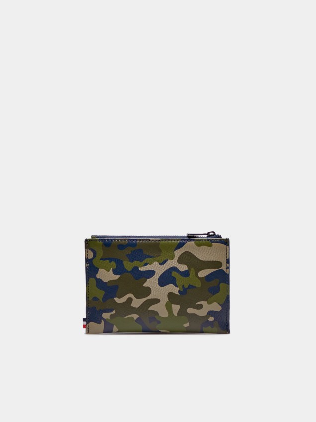 Porta-moedas com fecho, estampado e padrão
